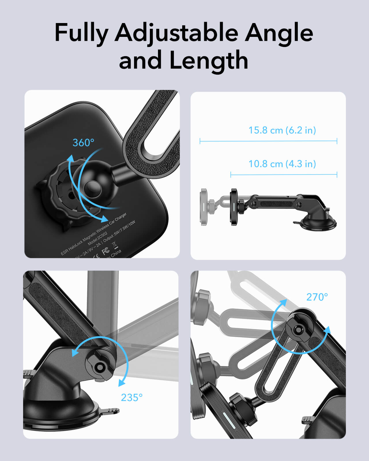 HaloLock Dashboard Wireless Charger 2