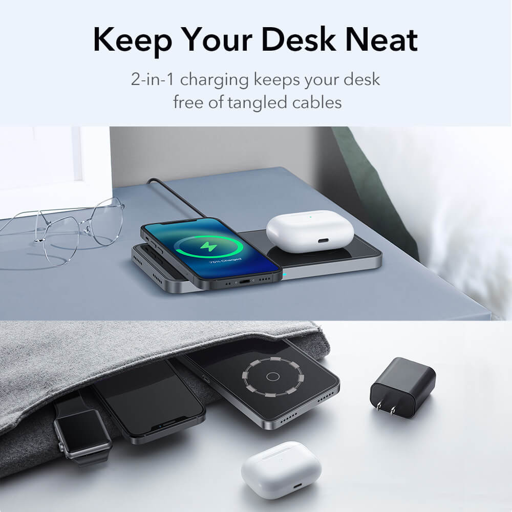 HaloLock 2 in 1 Magnetic Wireless Charger 3