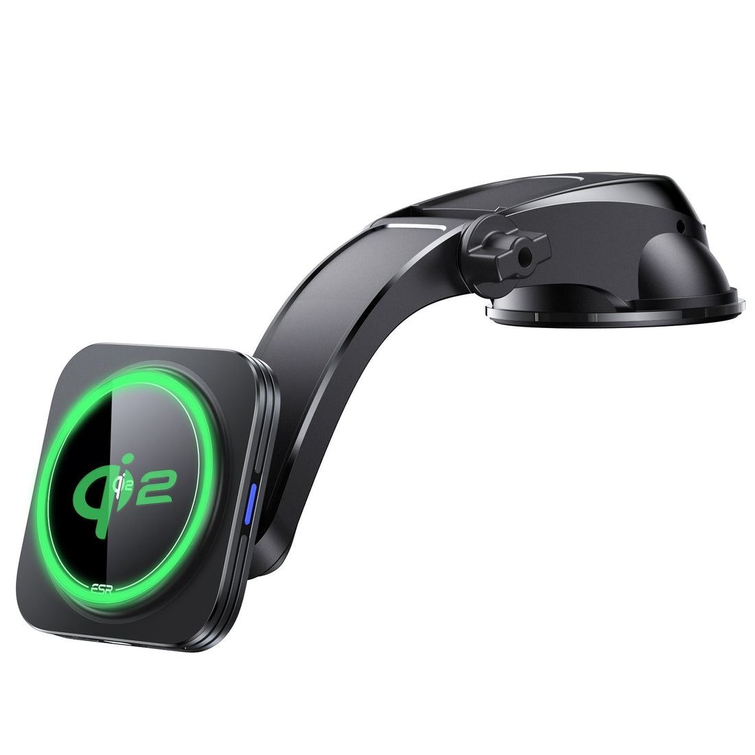 Qi2 Dashboard Wireless Car Charger with Low Profile Mounting Arm