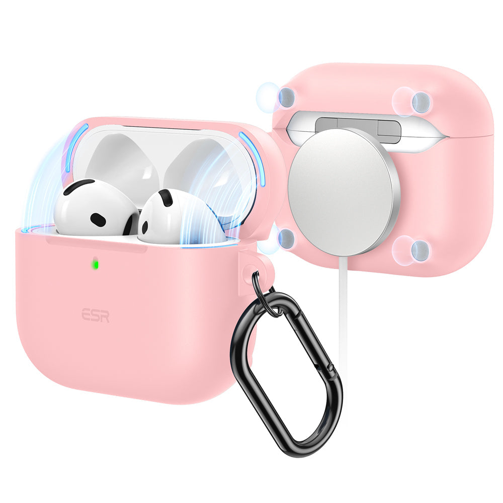 cloud soft airpods 4 silicone case pink