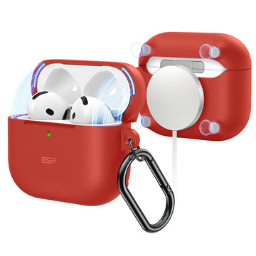 cloud soft airpods 4 silicone case red