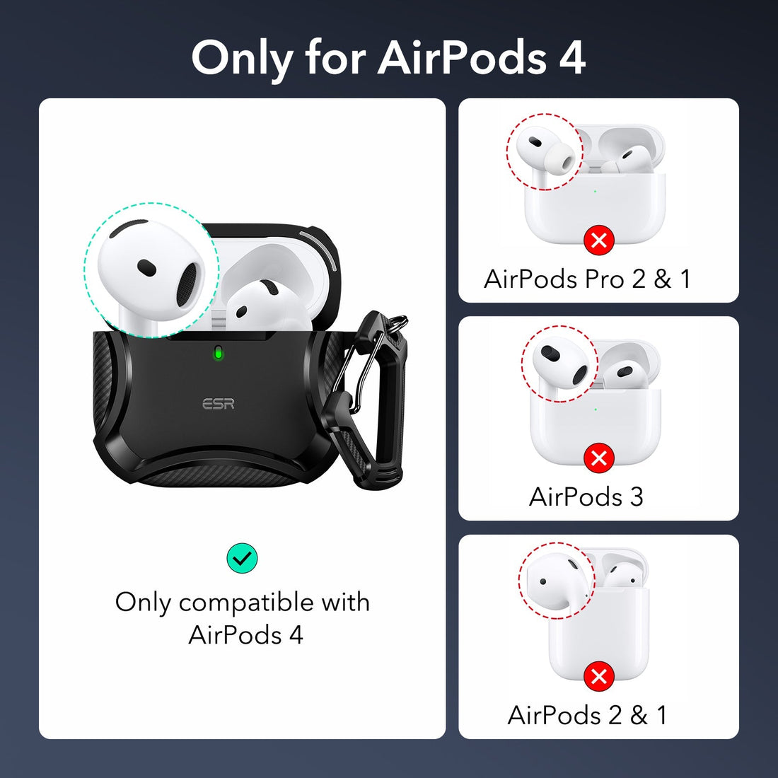 cyber tough airpods 4 magsafe case black new