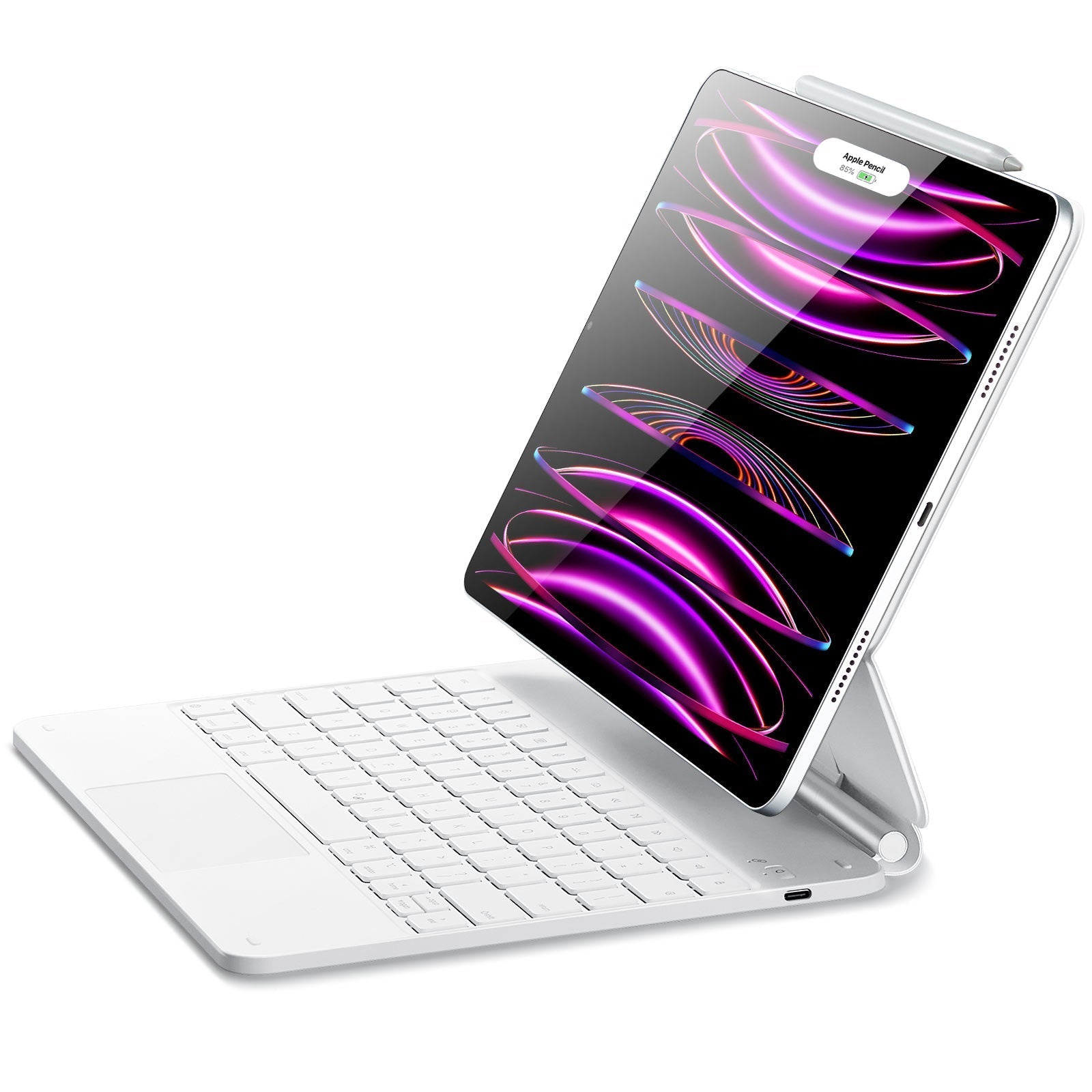 iPad Pro 12.9 Rebound Magnetic Keyboard Case white 02