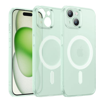 iPhone 15 Zero Clear Case HaloLock frosted green 01