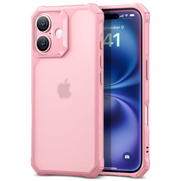 iPhone 16 Air Armor Clear Case frosted pink 1