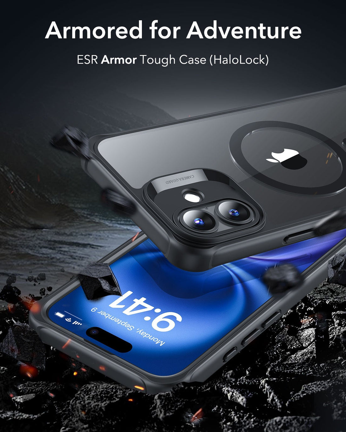 iPhone 16 Armor Tough Case Magsafe frosted black 1