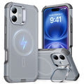 iPhone 16 Cyber Tough Case with Stand Magsafe grey