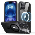 iPhone 16 Plus Clear Case with Stash Stand Magsafe clear black 1