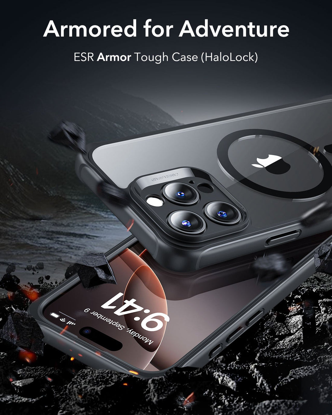 iPhone 16 Pro Armor Tough Case Magsafe clear black 1