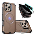 iPhone 16 Pro Max Rugged MagSafe Case with Privacy Screen Protector Gold