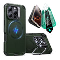 iPhone 16 Pro Max Rugged MagSafe Case with Screen Protector Green