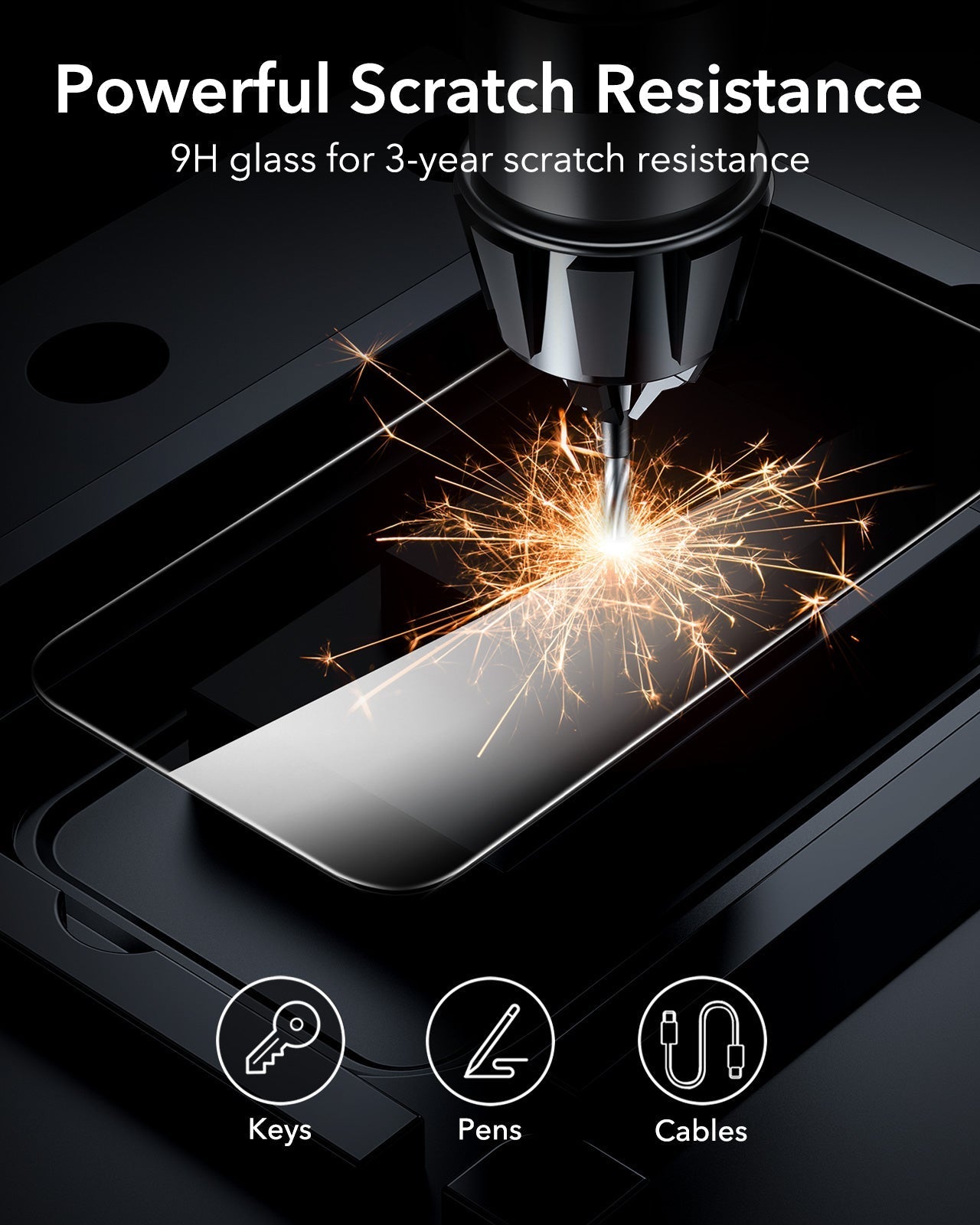 iPhone 16 Pro Max Tempered Glass Privacy Screen Protector KF8 1