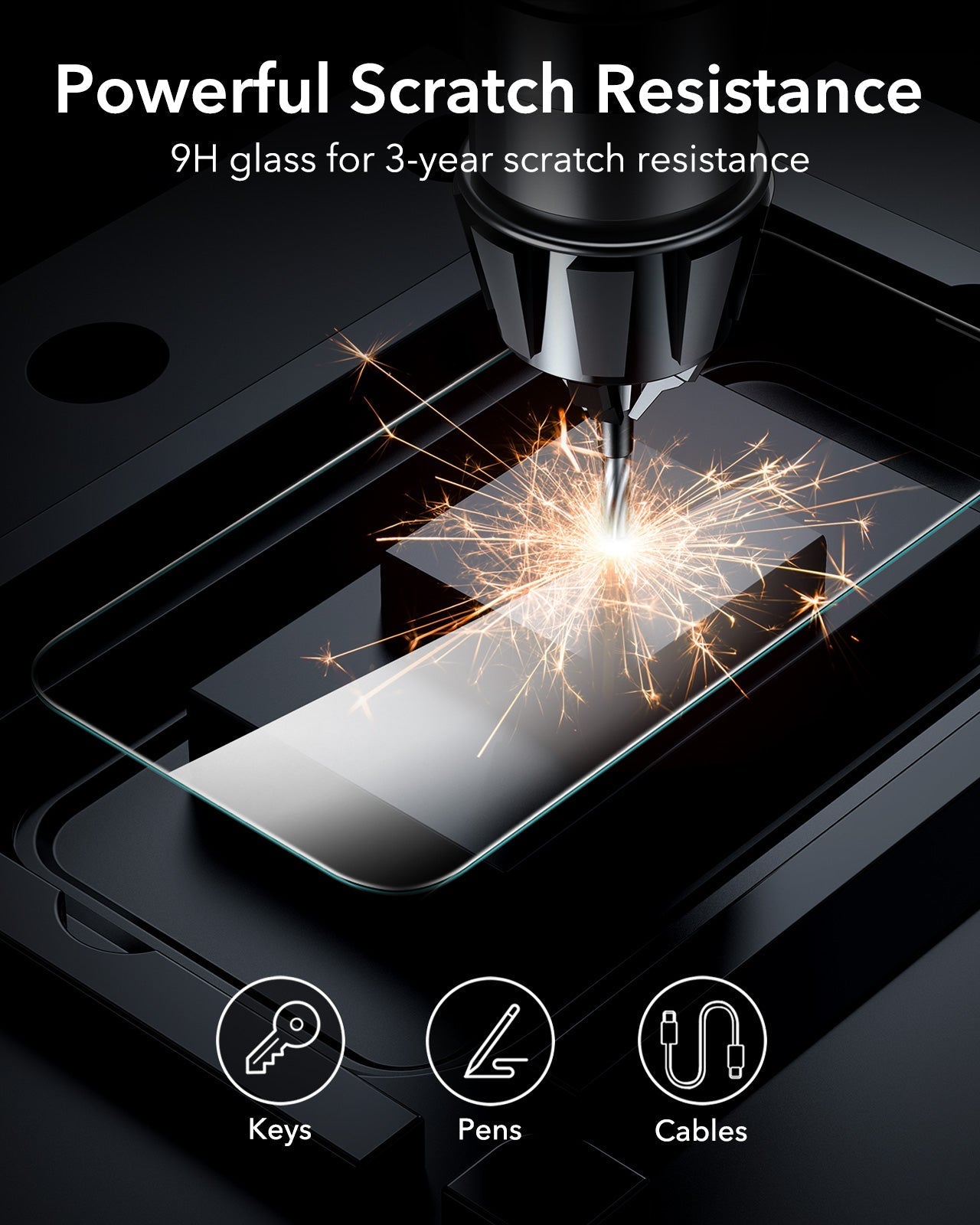 iPhone 16 Pro Max Tempered Glass Screen Protector KF7 1