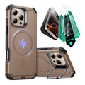 iPhone 16 Pro Rugged MagSafe Case with Screen Protector Gold