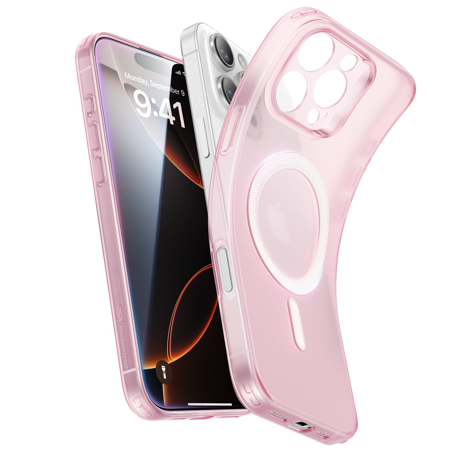 iPhone 16 Pro Zero clear Case magsafe pink 1