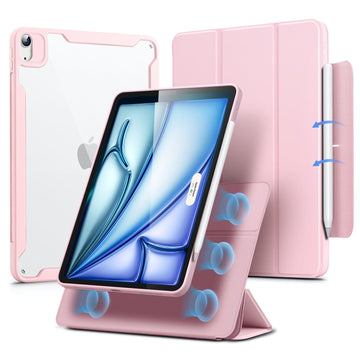 ipad air 11 inch m2 rebound hybrid magnetic case pink