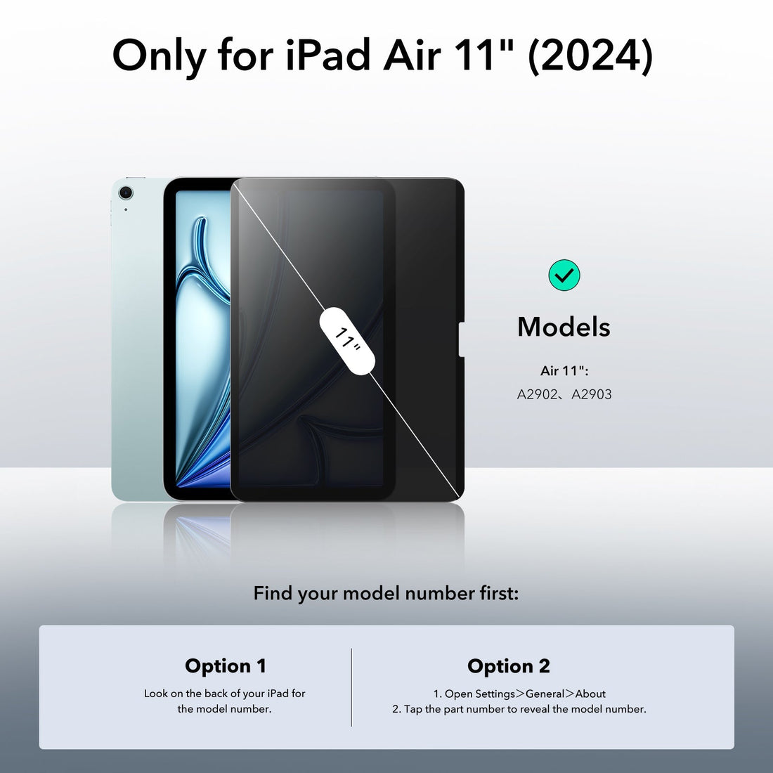 ipad air 2024 magnetic privacy screen protector set