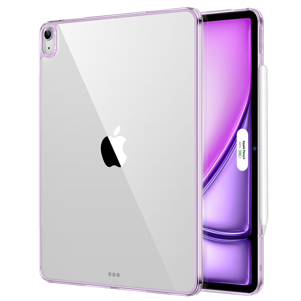 ipad air 13 inch clear case clear purple