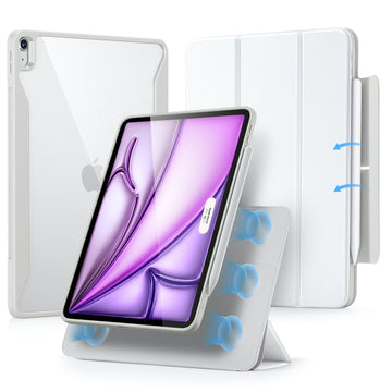 ipad air 13 inch m2 rebound hybrid magnetic case white