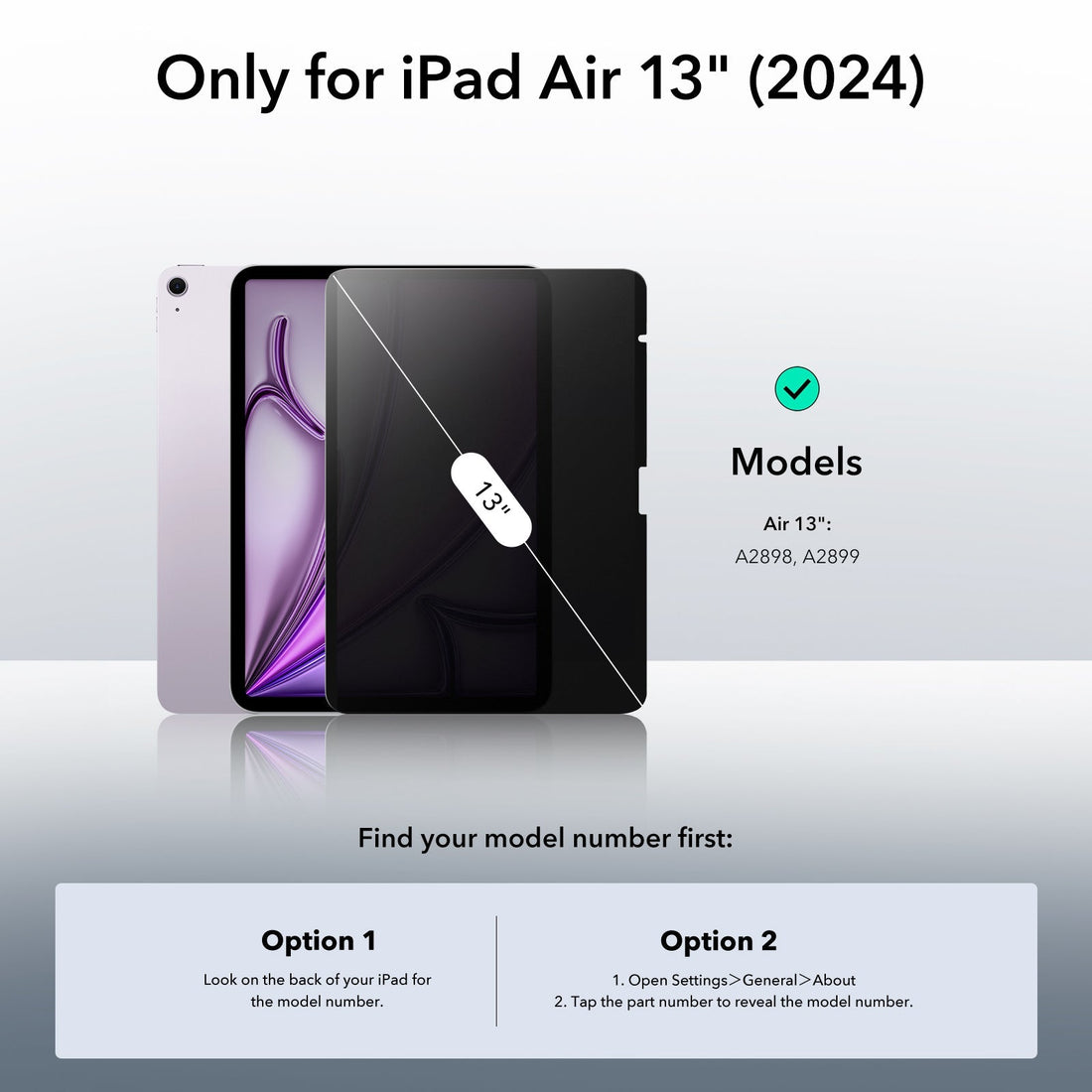 ipad air 2024 magnetic privacy screen protector set