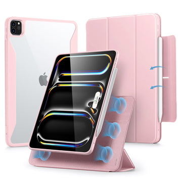 ipad pro 13 inch m4 rebound hybrid magnetic case pink