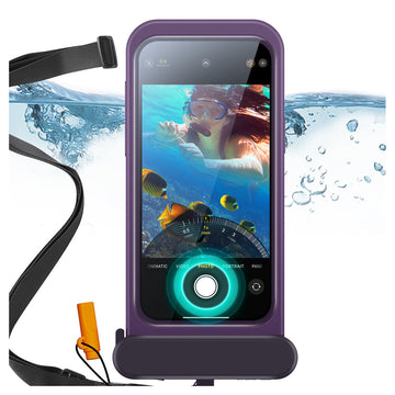 iphone 15 pro max waterproof phone pouch purple