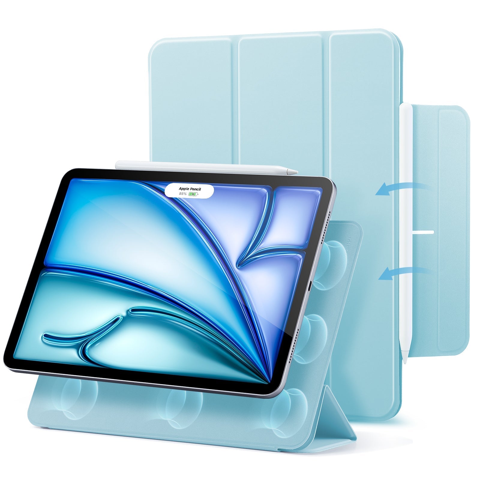 magnetic case for ipad air 11 inch m2 sky blue