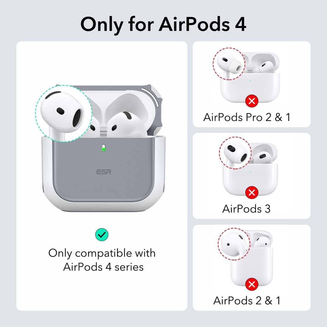 orbit hybrid airpods 4 magsafe case white 1