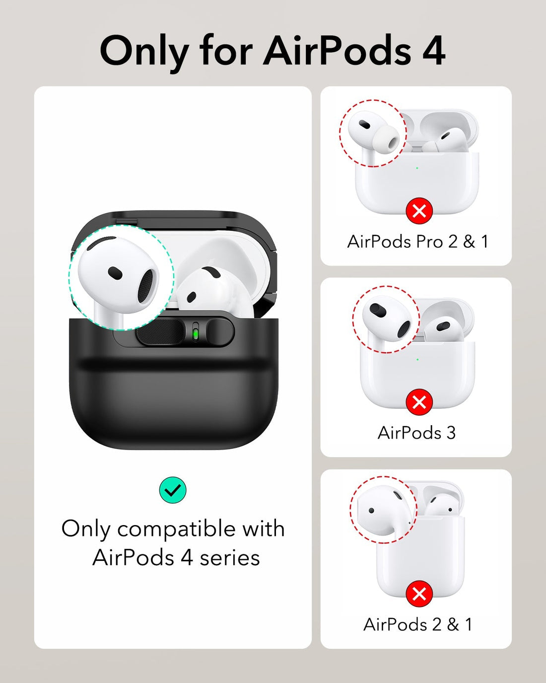 pulse flicklock airpods 4 case with lock green