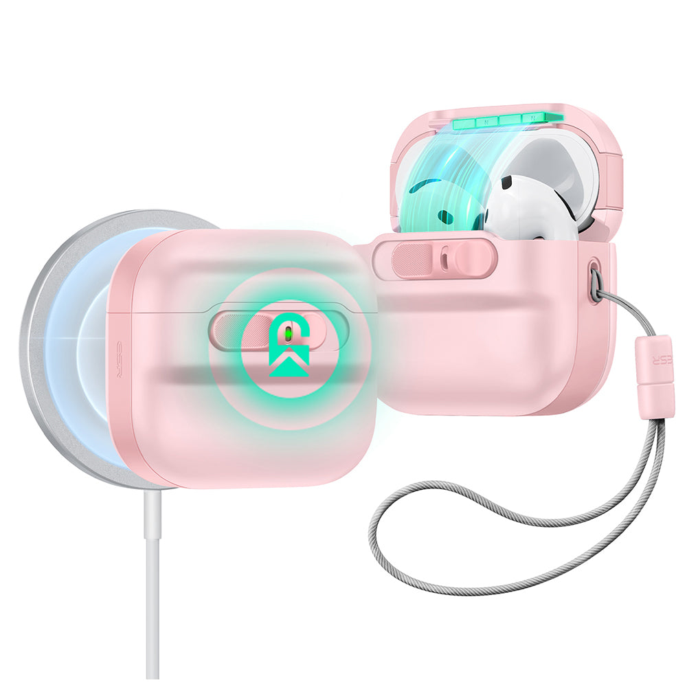 pulse flicklock airpods 4 case with lock pink